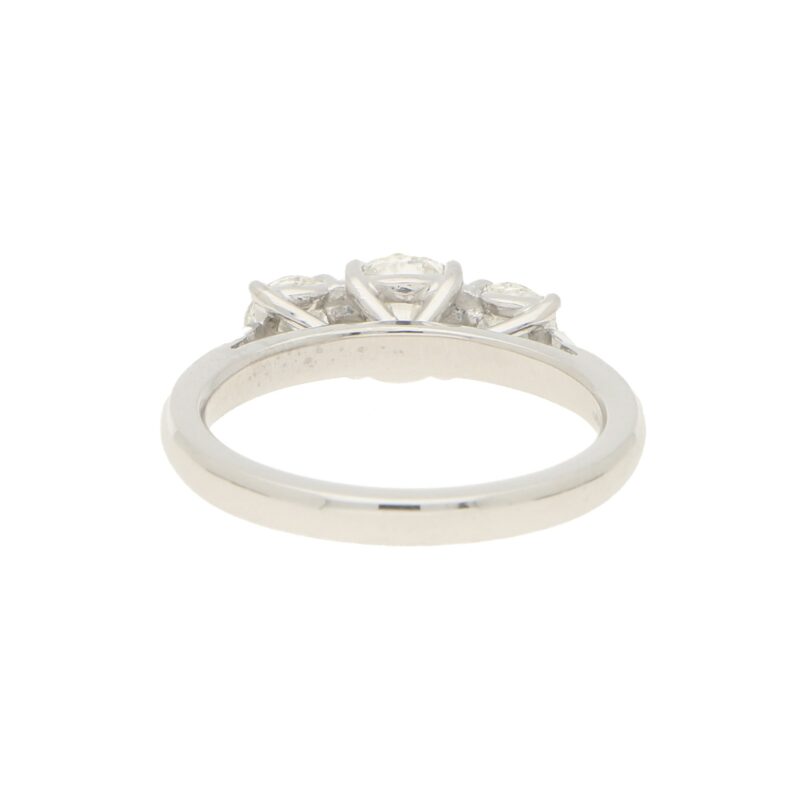 GIA Certified Three Stone Diamond Ring in Platinum