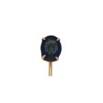 Art Deco Blue Stoned Stick Pin in 9k Gold