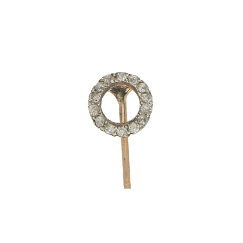 Victorian Diamond Circle Stick Pin