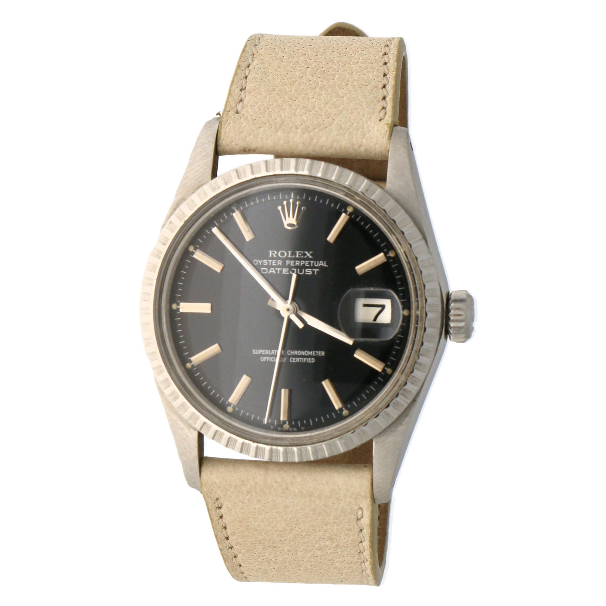 Vintage Rolex Datejust with rare gloss dial at Susannah Lovis
