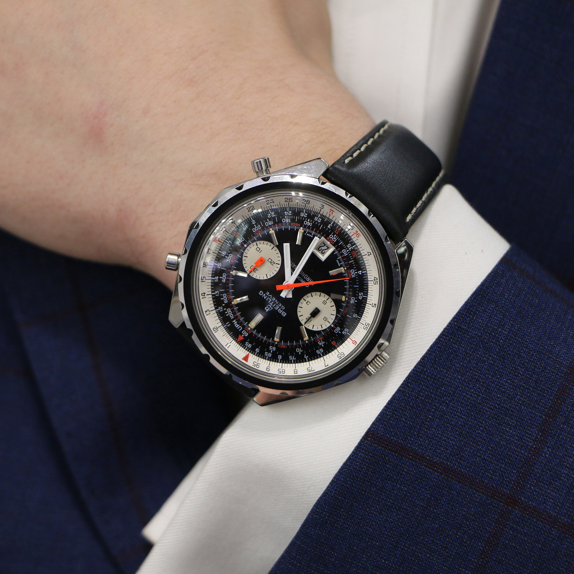 Breitling chronomat on wrist top