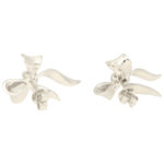 Diamond Bow Stud Earrings