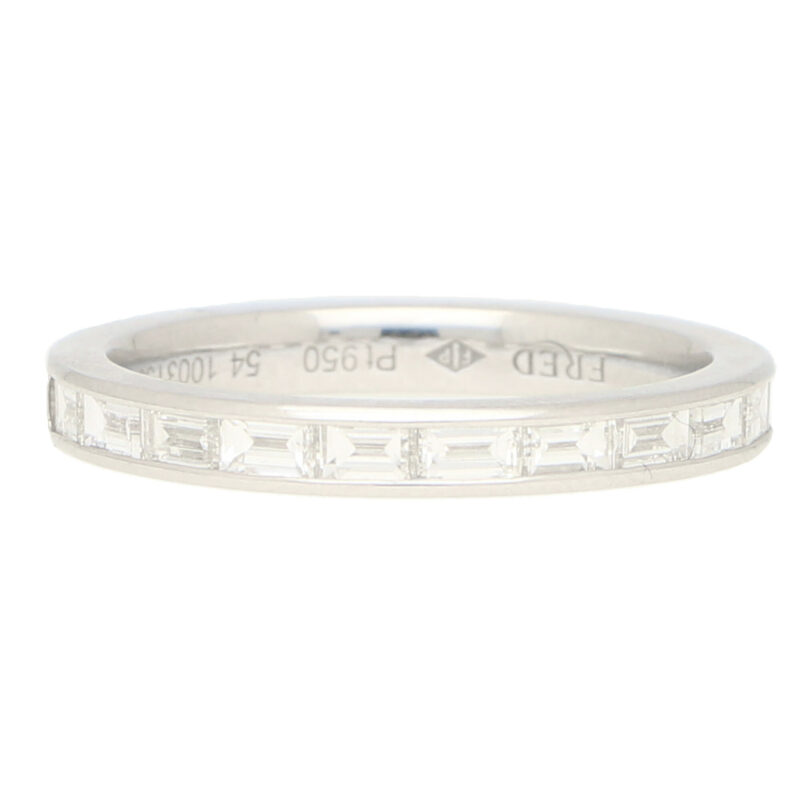 Fred Paris Diamond Half Eternity Ring in Platinum