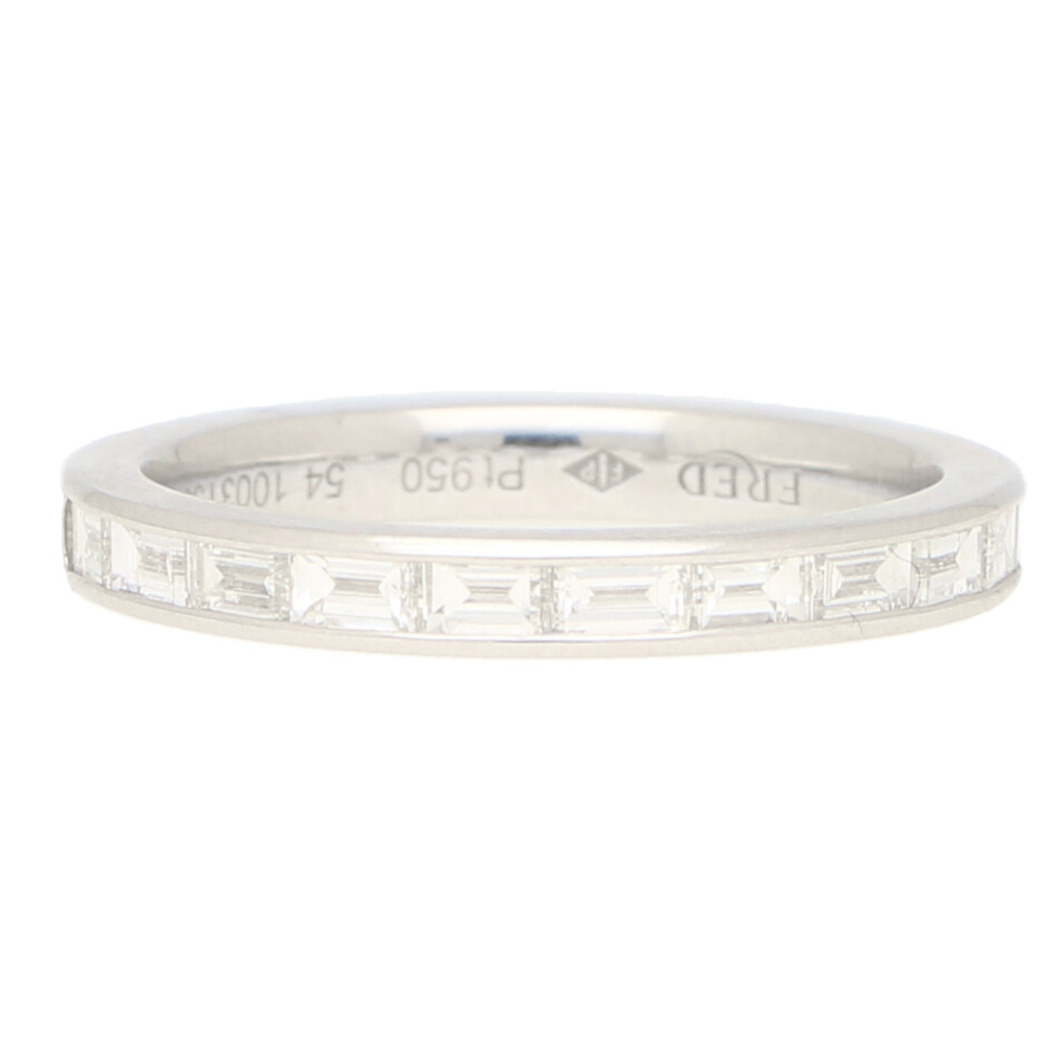Fred Paris Diamond Half Eternity Ring in Platinum