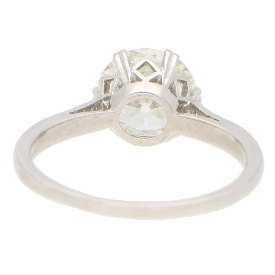 Art Deco 1.85 Old European Cut Diamond Solitaire