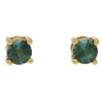 Green Tourmaline Stud Earrings