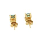 Green Tourmaline Stud Earrings