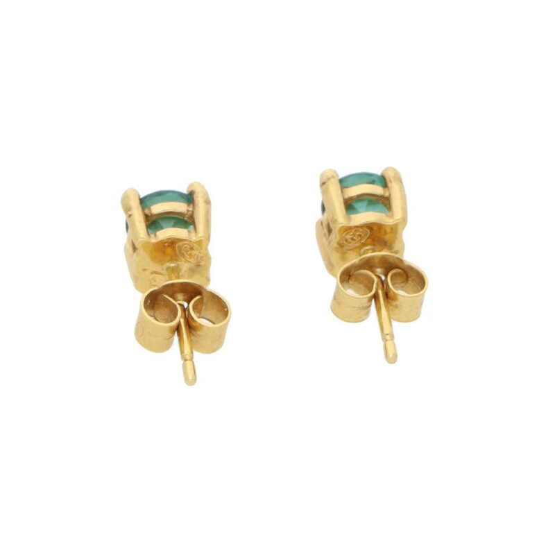 Green Tourmaline Stud Earrings