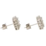 Princess Cut Diamond Stud Earrings in White Gold