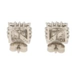 Princess Cut Diamond Stud Earrings in White Gold