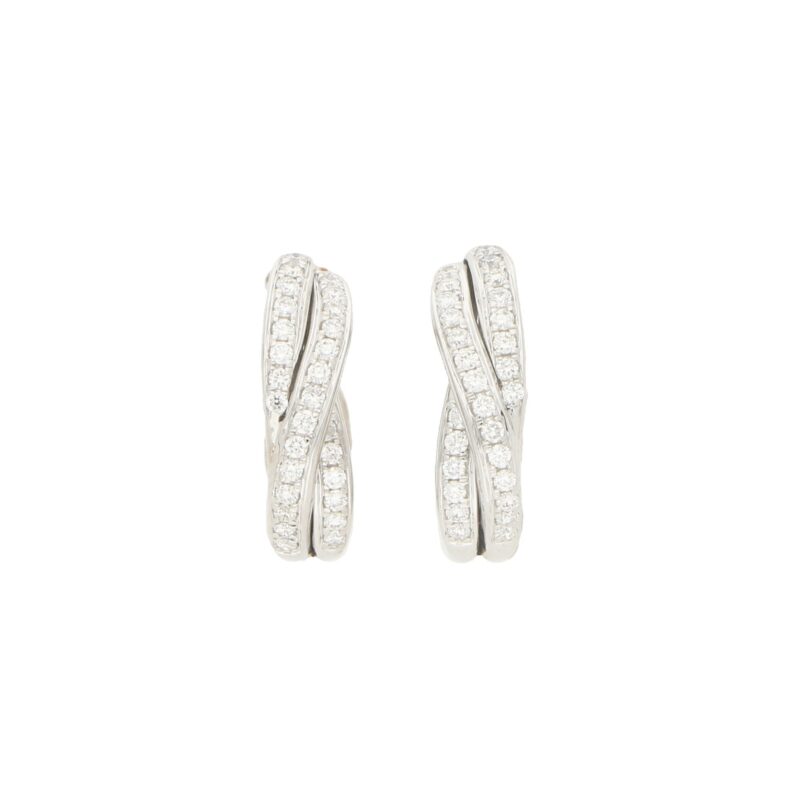 Diamond Trinity Huggy Hoop Earrings