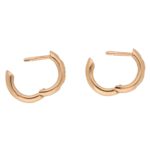 Diamond Hoop Earrings in Rose Gold