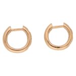 Diamond Hoop Earrings in Rose Gold