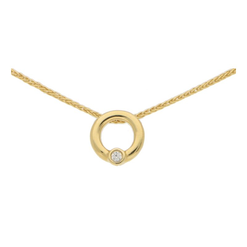 Diamond Circle Promise Ring Necklace