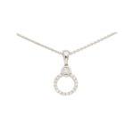 Diamond Circle Promise Ring Necklace