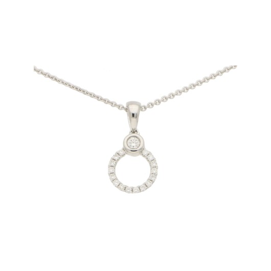 Diamond Circle Promise Ring Necklace