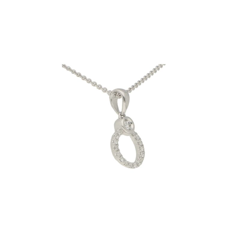 Diamond Circle Promise Ring Necklace