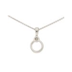 Diamond Circle Promise Ring Necklace