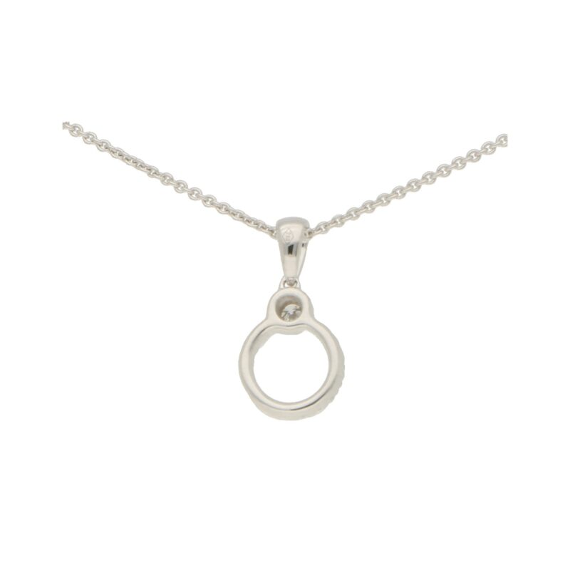 Diamond Circle Promise Ring Necklace