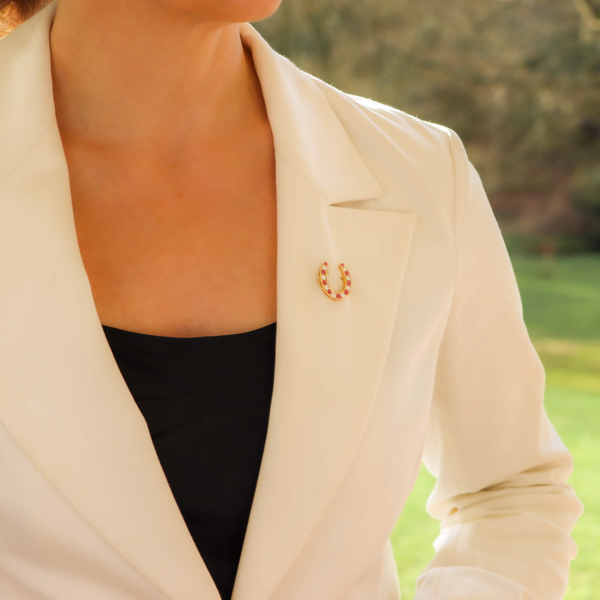 Horseshoe brooch on sale