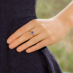 Sapphire and Diamond Cluster Ring