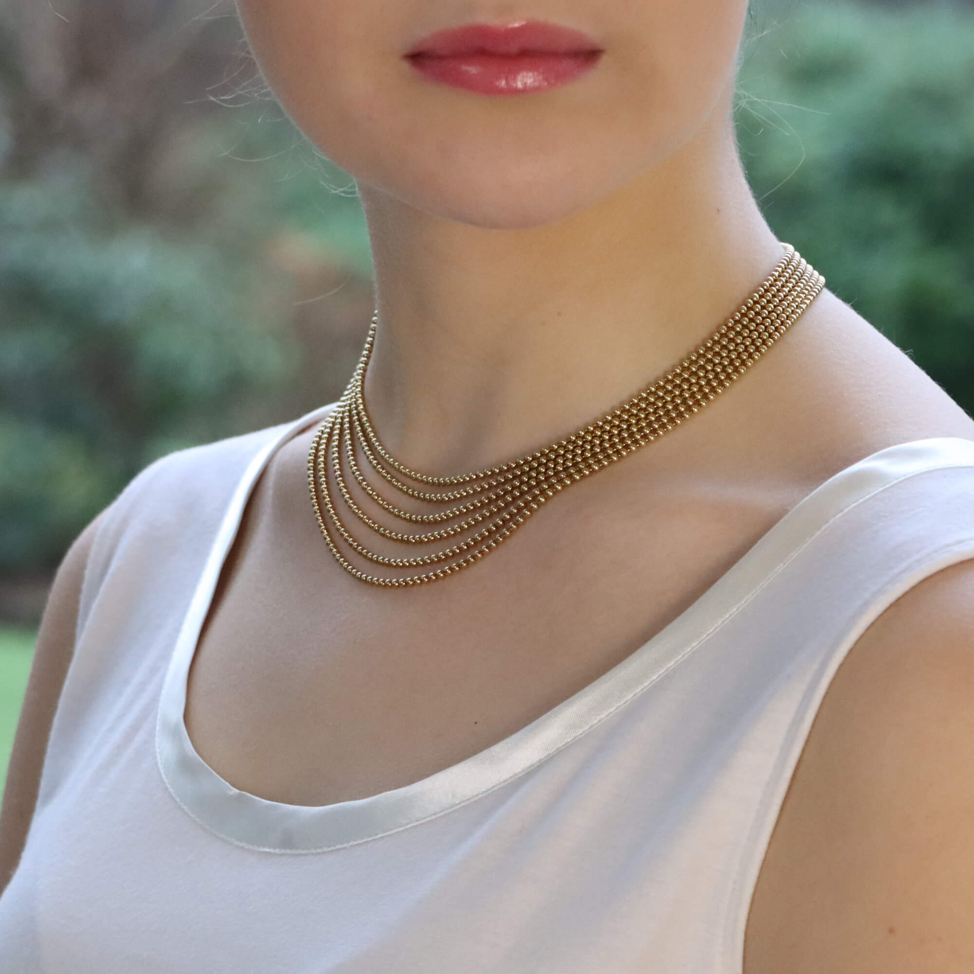 Vintage Cartier Six Strand Draperie Necklace at Susannah Lovis