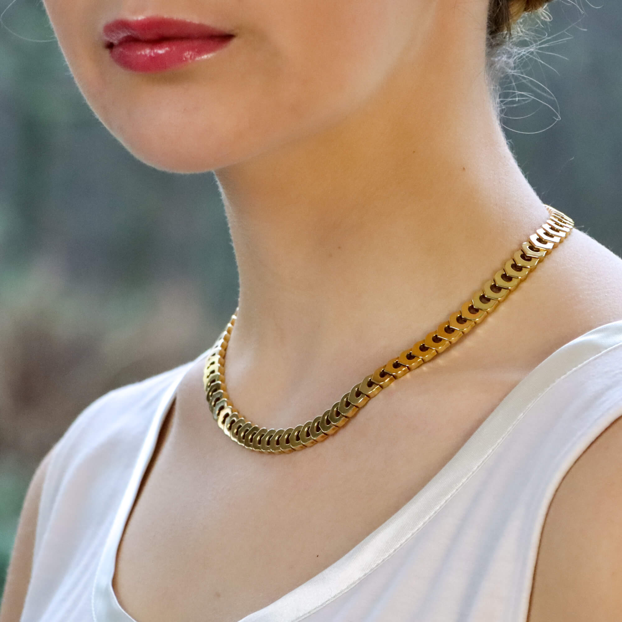 Cartier gold chain necklace clearance