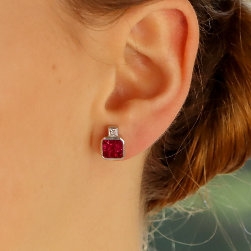 Ruby and Diamond earrings