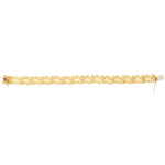 Vintage yellow gold bark link bracelet