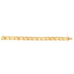 Vintage yellow gold bark link bracelet