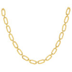 Vintage 32'' Oval Link Chain Necklace