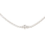 Diamond Riviere Necklace Set in 18k White Gold