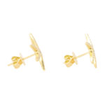 Large Diamond Starfish Stud Earrings in Yellow Gold