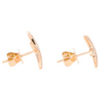 Medium Diamond Starfish Stud Earrings in Rose Gold