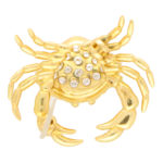 Diamond Crab Pin Brooch