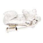 Sapphire and Diamond Papillon Dog Pin Brooch