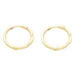 Diamond Hoop Earrings in Yellow Gold