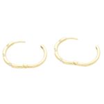 Diamond Hoop Earrings in Yellow Gold