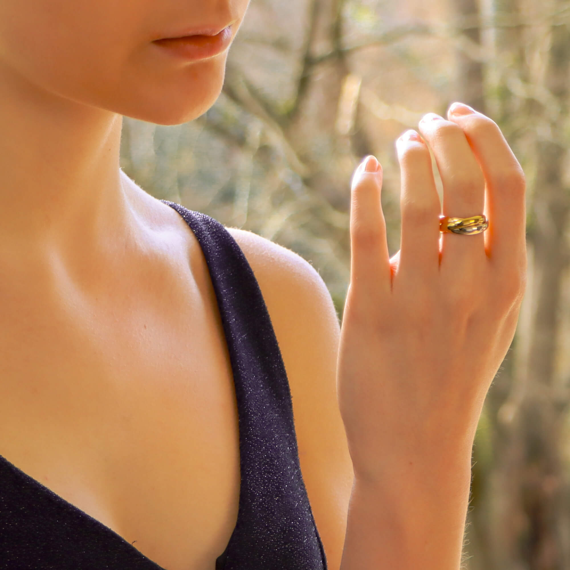 Vintage Les Must De Cartier Trinity Ring Size 54 at Susannah Lovis