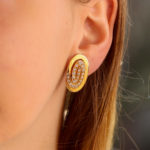 Bulgari Diamond Swirl Clip On Earrings