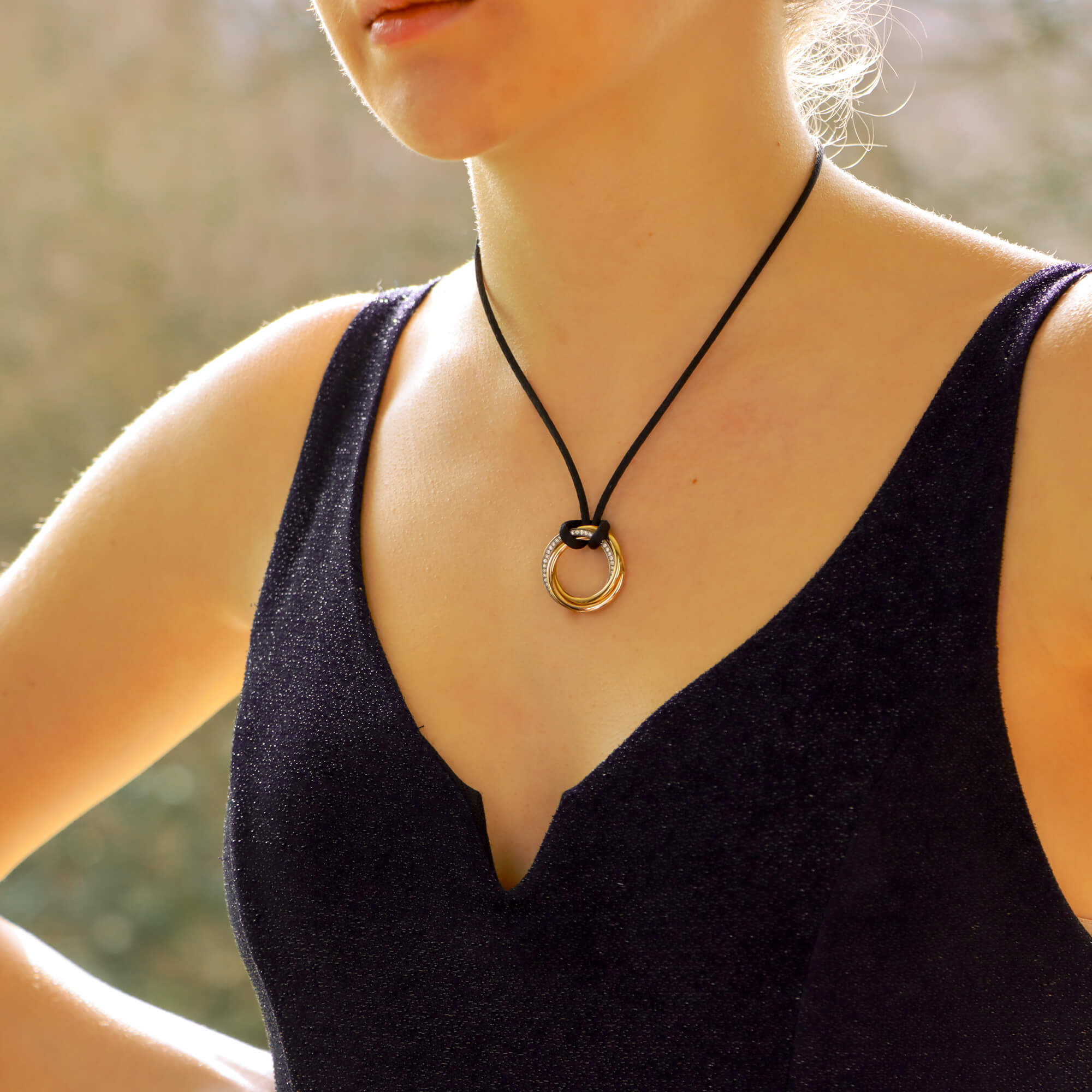 Cartier trinity necklace diamond outlet