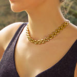 Vintage Cartier Chunky Honeycomb Link Necklace