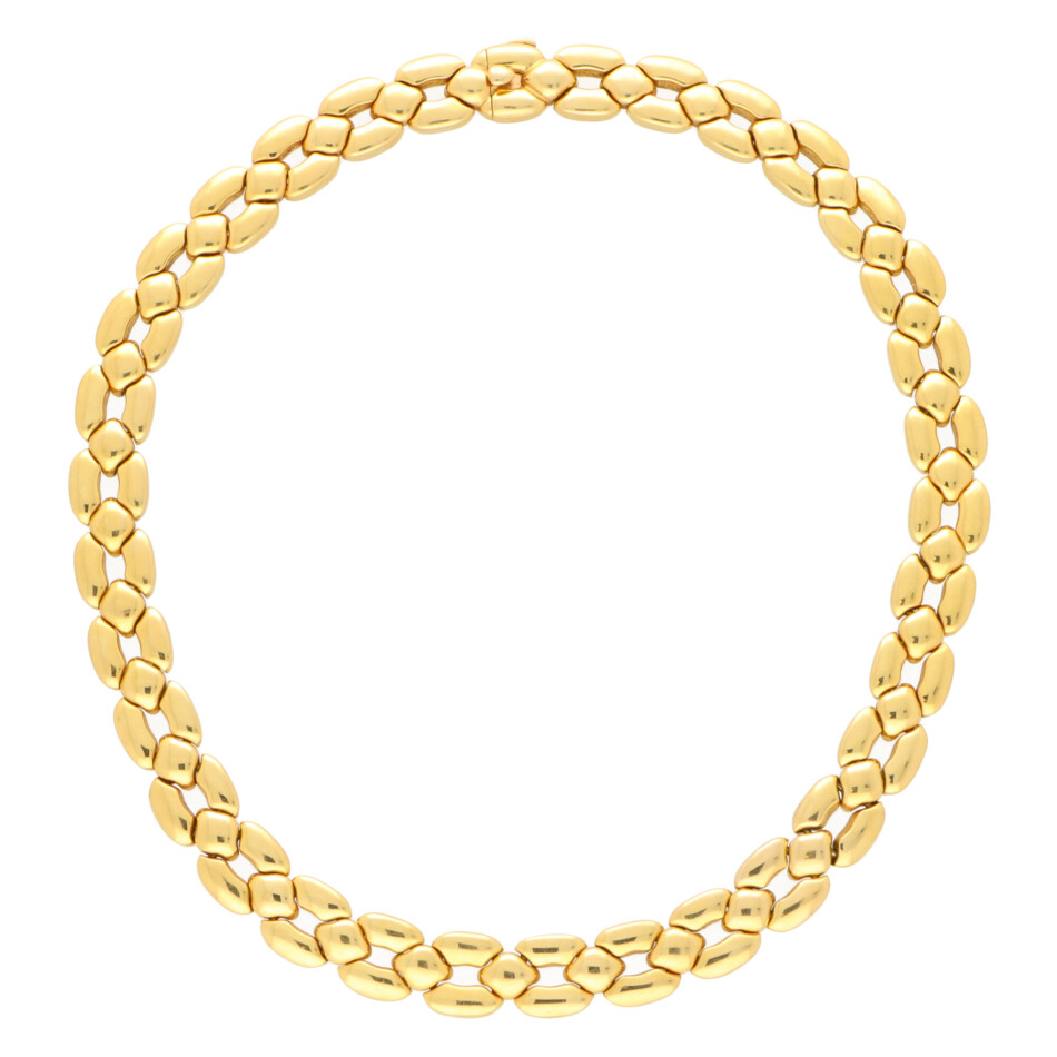 Vintage Cartier Chunky Honeycomb Link Necklace