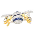 Sapphire and Diamond Bee Brooch