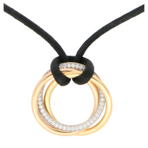 Cartier trinity necklace diamond discount