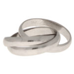 Vintage Cartier Trinity Ring in White Gold Size 50