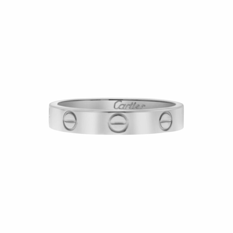 Cartier Mini Love Ring in White Gold Size 55