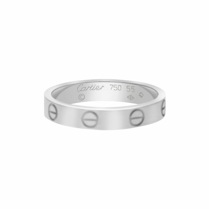 Cartier Mini Love Ring in White Gold Size 55