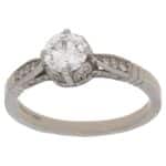 Solitaire diamond engagement ring 0.55 carats