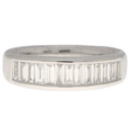 Baguette Cut Diamond Half Eternity Ring